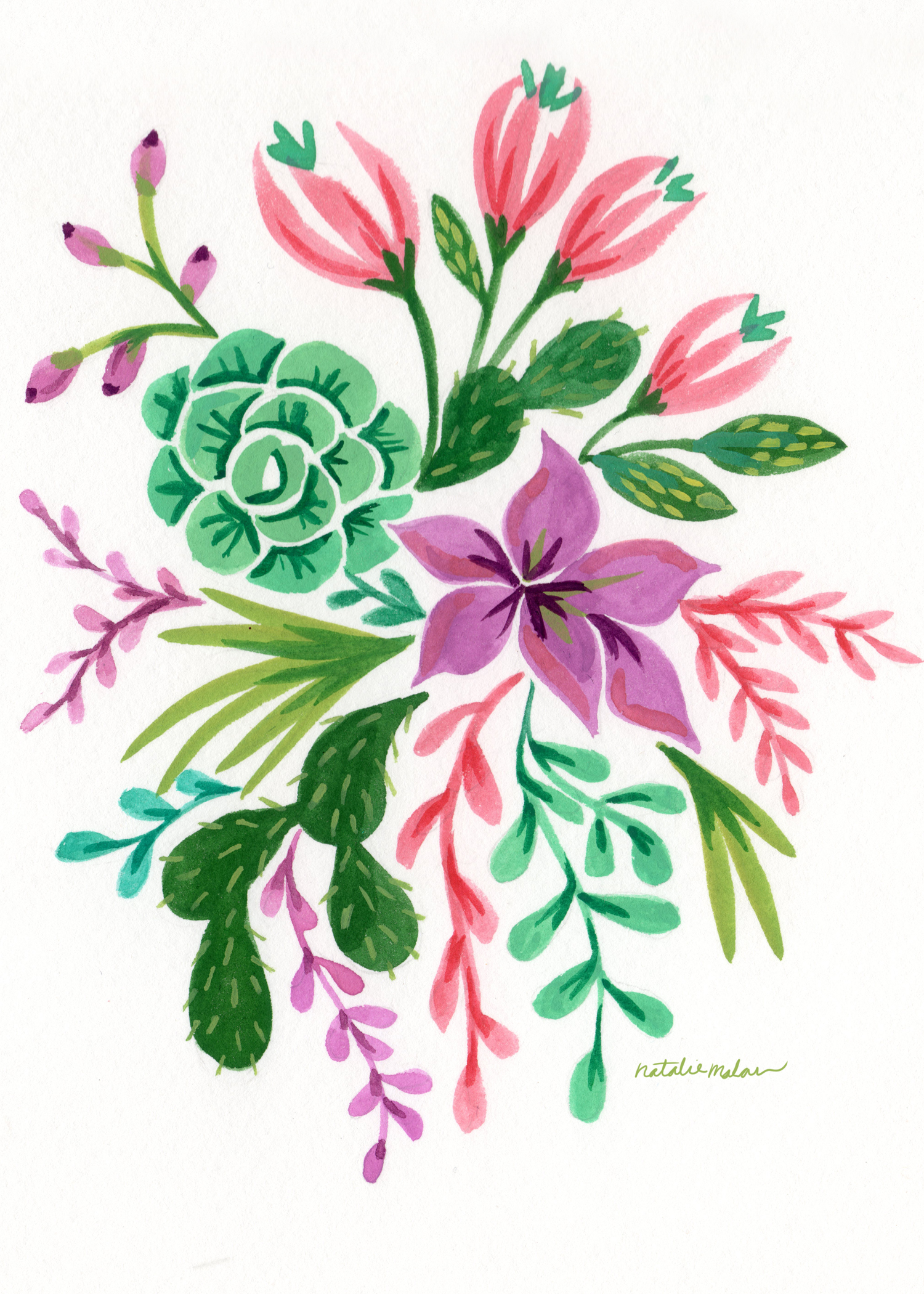 Free Printable Succulent Painting Natalie Malan