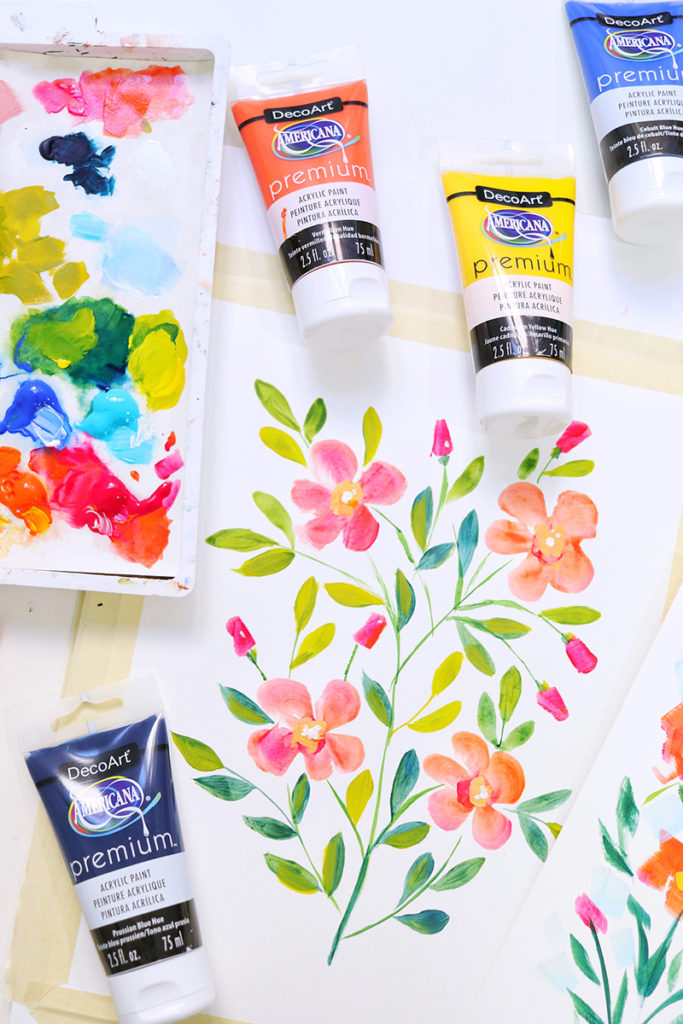 DIY Acrylic Flower Painting Tutorial - Natalie Malan